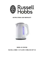 Russell Hobbs RHPK02 Instructions And Warranty предпросмотр