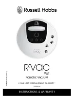 Preview for 1 page of Russell Hobbs RHRV200 R-VAC PET Instructions & Warranty