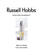 Russell Hobbs RHSB025 Instructions And Warranty preview