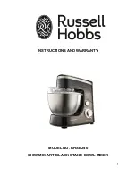 Preview for 1 page of Russell Hobbs RHSB240 Instructions And Warranty