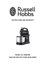 Russell Hobbs RHSBM40 Instructions And Warranty preview