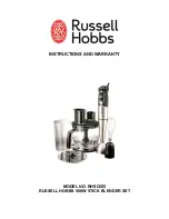 Preview for 1 page of Russell Hobbs RHSC055 Instructions And Warranty