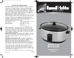 Предварительный просмотр 20 страницы Russell Hobbs RHSC600 Owner'S Manual