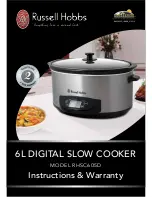 Предварительный просмотр 1 страницы Russell Hobbs RHSC605D Instructions & Warranty