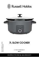 Предварительный просмотр 1 страницы Russell Hobbs RHSC7 Instructions & Warranty