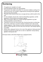 Preview for 8 page of Russell Hobbs RHSCH601B Instruction Manual