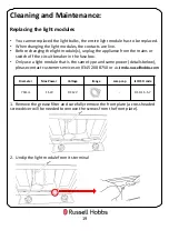 Preview for 19 page of Russell Hobbs RHSCH601B Instruction Manual