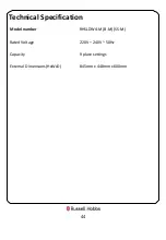 Preview for 44 page of Russell Hobbs RHSLDW4-M (B-M) Instruction Manual