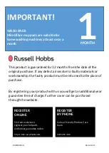 Preview for 8 page of Russell Hobbs RHSM1001-G Operating Manual