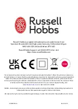 Preview for 9 page of Russell Hobbs RHSM1001-G Operating Manual