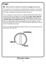 Preview for 9 page of Russell Hobbs RHUCFZ55-B-H Instruction Manual