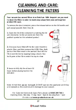 Preview for 17 page of Russell Hobbs RHUV5501 Manual