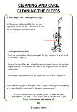 Preview for 18 page of Russell Hobbs RHUV5501 Manual