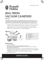 Preview for 1 page of Russell Hobbs Seal Fresh RHVS1CAN Quick Manual