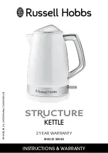 Предварительный просмотр 1 страницы Russell Hobbs Structure RHK332 Series Instructions And Warranty