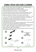 Preview for 13 page of Russell Hobbs Turbo Cyclonic Pro RHCV2002 Manual