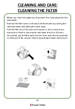 Preview for 15 page of Russell Hobbs Turbo Cyclonic Pro RHCV2002 Manual