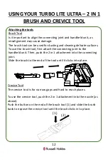 Preview for 12 page of Russell Hobbs Turbo Lite Ultra RHHS2201 Manual