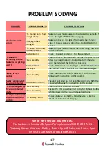 Preview for 17 page of Russell Hobbs Turbo Lite Ultra RHHS2201 Manual