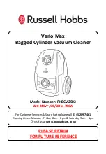 Preview for 1 page of Russell Hobbs Vario Max RHBCV2502 Manual