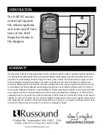 Предварительный просмотр 2 страницы Russound A-KP RC Manual