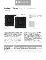 Russound ACCLAIM 7 Datasheet предпросмотр