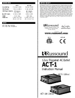 Russound ACT-1 Instruction Manual preview