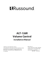 Preview for 12 page of Russound ALT-126R UltraMatch Installation Manual