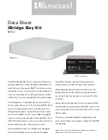 Russound BGK2 iBridge Bay Kit Datasheet preview