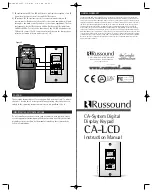 Russound CA-LCD Instruction Manual preview