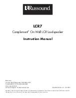 Preview for 8 page of Russound Complement LCR7 Instruction Manual