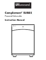 Russound COMPLEMENT SUB85 Instruction Manual preview