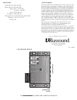 Предварительный просмотр 2 страницы Russound Decora 858 Instruction Manual