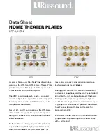 Preview for 1 page of Russound HOME THEATER PLATES Datasheet