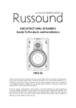 Предварительный просмотр 1 страницы Russound IW-620 Manual To Products And Installation