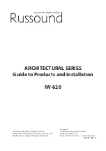 Предварительный просмотр 6 страницы Russound IW-620 Manual To Products And Installation