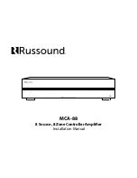 Russound MCA-88 Installation Manual предпросмотр