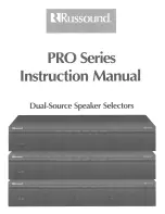 Предварительный просмотр 1 страницы Russound PRO series Instruction Manual