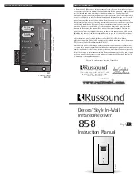 Russound SaphIR 858 Instruction Manual предпросмотр