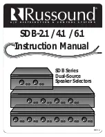 Preview for 1 page of Russound SDB-2.1 Instruction Manual