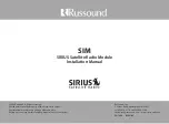 Preview for 16 page of Russound Sirius SIM Installation Manual