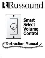 Russound SMART SELECT VOLUME CONTROL Instruction Manual предпросмотр