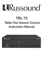 Preview for 1 page of Russound TBL-75 Instruction Manual