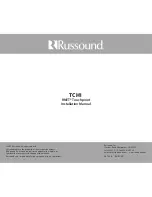 Preview for 20 page of Russound TCH1 Installation Manual