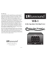 Preview for 1 page of Russound WB-1 Instruction Manual