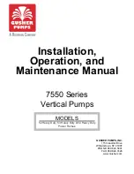 Preview for 1 page of RUTHMAN Gusher 52VHD Installation, Operation And Maintenance Manual