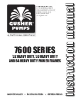 Preview for 1 page of RUTHMAN GUSHER PUMPS 7600 Series Instruction Manual