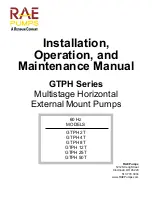 RUTHMAN RAE Pumps GTPH 12T Series Installation, Operation And Maintenance Manual preview