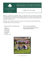 Preview for 1 page of Rutland County Garden Furniture Large play den Assembly Instructions