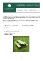 Rutland County Garden Furniture Oakham steel picnic bench Assembly Instructions preview